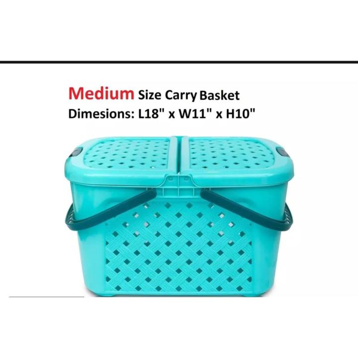 MEDIUM Plastic Mighty basket / Baby basket / storage basket with lid