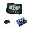 Mini Digital Table Clock Desk Car Calendar Watch - Black. 