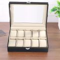 12 Grids PU Leather Watch Display Case Storage Box Organizer Watch Jewelry Display Box. 