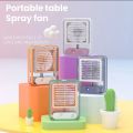 Portable fan | rechargeable fan with light | portable air conditioner | portable ac | portable cooler | rechargeable fan mini | rechargeable fans for room | with Mist Spray Battery Operated Water Misting Fan Best Quality Portable Mini Desktop Cooling Fan. 