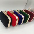 Latest Velvet Clutch for women Wallet Black Blue Green Red Maroon Wedding  Bridal Party fancy  clutch for women with chain bags for girls purses for girls wallets for women purse for women purse for girls stylish hand bag. 