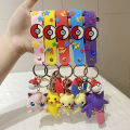 New Style Pokemon Keychain Anime Cute Pikachu Gengar Figure Fashion Keyring Jewelry Pendent Car Key Accessories Doll Toys Gifts. 