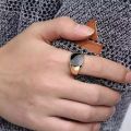 Black Stone Men Fashion Ring. 