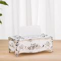 European Hotel Kitchen Rectangular Fancy Table Facial Tissue Box Cover Holder. 