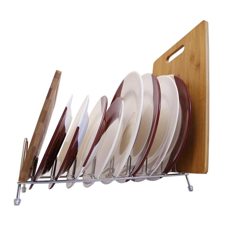 Stainless Steel Plate Rack & Dish Rack Holder for 8 Dish Stainless Steel Kitchen Rack - 10 Inches