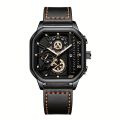 Square Men's Watch, Mecha Style Sports Casual Outdoor Wrist Watch, Ideal choice for Gifts. 