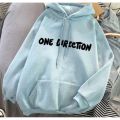 Sky Blue One Direction Fleece Full Sleeves Pull Over Hoodie. 