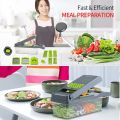16 in 1 Multifunctional Vegetable Chopper Slicer16 in 1 / 10 in 1 Vegetable Chopper Multifunctional Cutter & Shredder _ Fruit & Potato Grater with Basket , Carrot Grinder for Kitchen. 