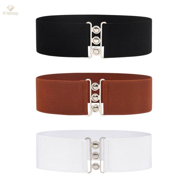 Wide%20Elastic%20Belt%20Solid%20Color%20Girdle%20Corset%20Dress%20Belt%20for%20Women%20Ladies%20Black%20-%20Image%204