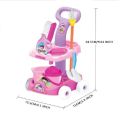 *Sasta Shop*  Baby Cleaning Car Set Kit With Trolley With Accessories. 
