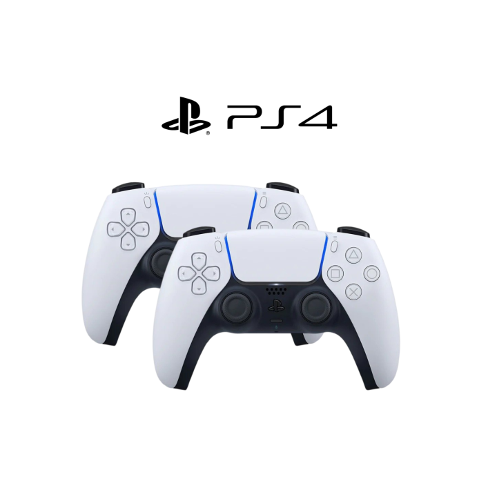 PS4 Game Controller – Ultimate Gaming Experience with 6-Axis Gyro, Dual Vibration, and Type-C Port Compatibility for PS4, Windows, and Laptop (WHITE)