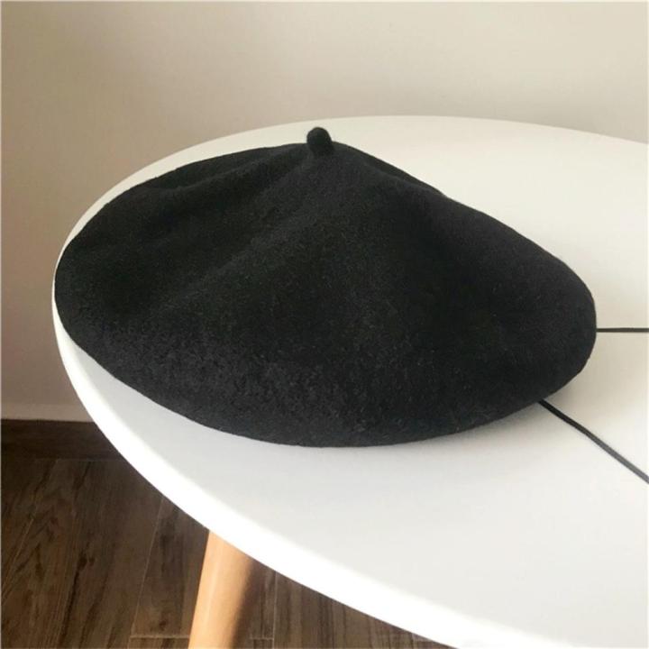 Thick Wool Beret For Winter Trendy Wool Beret Caps Autumn Beret Hats For Girls French Beret Hat For Women Warm Wool Beret Cap