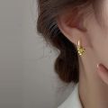 JEWELLER  Copper Hoop Earrings For Women Small Simple Round Bead Punk Earrings Party Fashion coin Jewelry. 