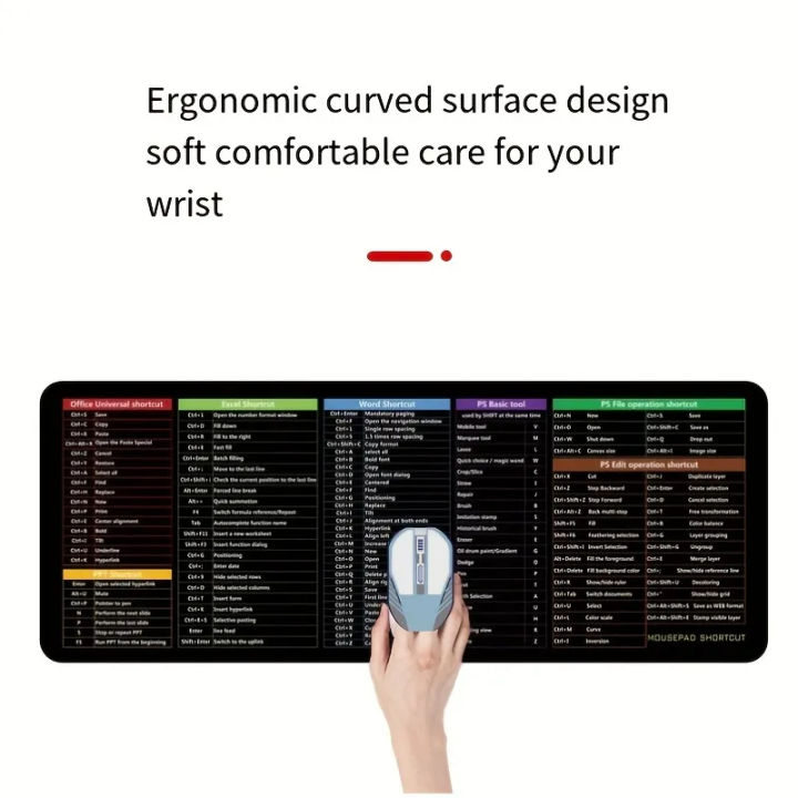 Large 80x30cm Mouse Pad — Extra Big Desk Mat with Keyboard & Photoshop ...