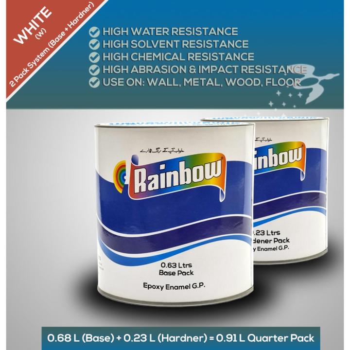 Rainbow Epoxy Enamel GP Quarter Pack (2 Pack System- 0.68 L Base + 0.23 L Hardner)