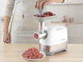Delimano 3 in 1 Electric Meat Grinder Mincer Pro Sausage Kubbe Maker 3 in 1 Heavy Duty Meat Mincer 2000w Stainless Steel Food Grinder With Kit Blade 3 Plate for Household Home Kitchen Use Qeema Wali Machine Switzerland Lot Imported White. 