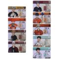 1Pcs Anime Haikyuu!! Figure Name Cards Hinata Shoyo Kageyama Tobio Boxuto Kotaro Shool ID Card Fan Collection Gifts. 