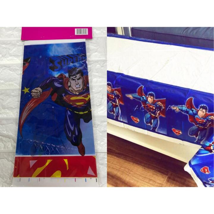 Superman Theme Table Cover For Birthday Party Supplies, Decorations and Celebrations