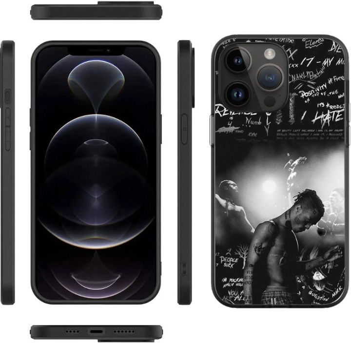 Rip Forever RAP XXX-TENTACION Music Phone Case For iPhone15 14 13 12 11X XR XS XSMAX 8 7Plus Mini Pro Max Soft Black Phone Cover
