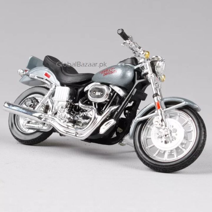Maisto Harley Davidson FXS Low Rider 1977 Grey 1:18 Motorcycle Model