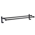 Entirety Towel Rod With Hook Aluminium Black Color Matte Finish. 