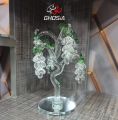 Crystal Glass Tree with Hanging Crystal Grapes – A Luxurious Decoration Piece with Six Crystal Glass Hangings, Offering a Captivating Display of Light. Perfect for Your Interior Décor with a Sophisticated, Spark Home Decor/Gifts/Souvenirs - 3361. 