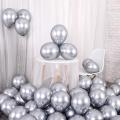 100pcs Balloons Silver Latex - 12" Silver Pearl Balloons -Silver Balloons for Wedding Birthday Party Festival Valentine's Day Children's Day Decorations. 