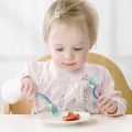 Good Quality Baby Silicon Spoons and Forks Set for Self-Feeding, Silicone Bendable Handle, Easy Grip Heat-Resistant, Self-feeding Flatware Sets for Kids. 
