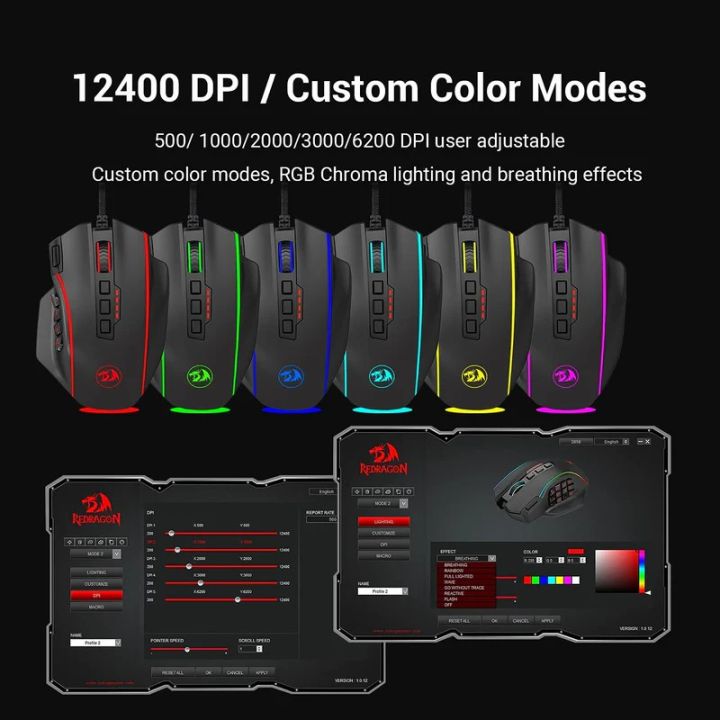 Redragon%20PERDITION%204%20M901-K-2%20Wired%20Gaming%20Mouse%20RGB%20with%2019%20Programmable%20Buttons%20-%20Image%202