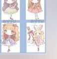 Cute Doll Stickers for Kids for Journal and Scrapbook (UNCUT). 