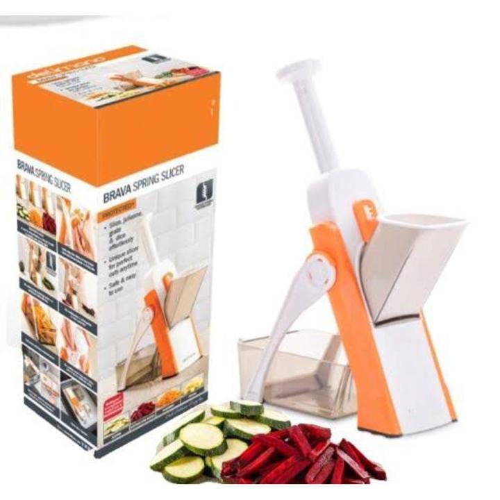 Brava Spring Slicer Manual Vegetable Fruit Chopper Cutter Grinder