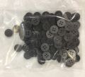 4-hole 100-piece buttons pack grey flat. 