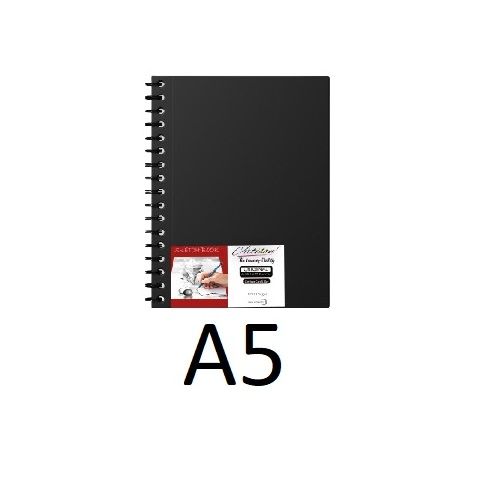 Artisan%20Spiral%20Sketch%20Book,%20100pages,%20size:%20A5,%20A4%20&%20A3,%20Cartridge%20Paper%20110grams,%20Sketching%20Book%20artist%20quality%20textured%20KS%20-%20Image%202