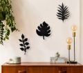 Leaves abstract wooden wall art, laser cut wooden leaves wall decoration. 