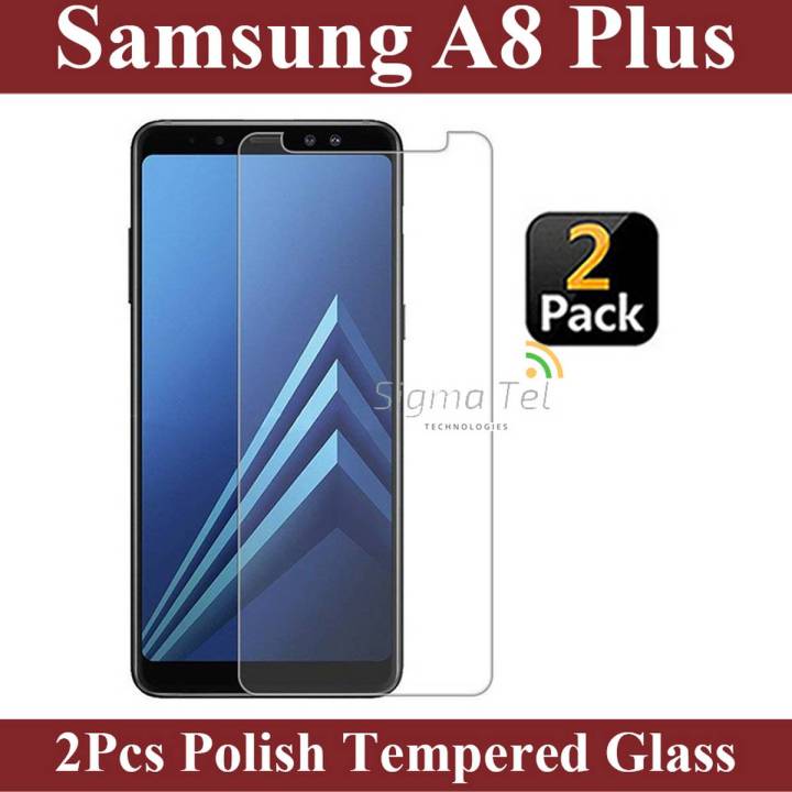 2Pcs Samsung Galaxy A8 Plus Tempered Glass Screen Protector Premium High Quality Polish Glass For Samsung Galaxy A8 Plus