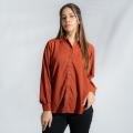 Women's Button Down Shirt  Rust. 