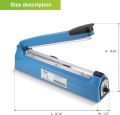 12 Inch Impulse Bag Sealer.300mm Impulse Manual Sealer Heat Sealing Machine With 8 Gear Temperature Control Manual Poly Bag Heat Sealer. 