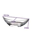 Pack of Two--High Quality Imported Small Boat Shaped Glass Bowl (For Spices, Dip, Sauce, Salt, Pepper, Cooking +Baking, Sweets. 
