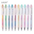 LITZY 5pcs/set Mixed Color Ink Gradient Gel Pen Rainbow Graffiti Journal Pens Kawaii Art Stationery Supplies School Neutral Pens. 