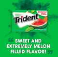 TRIDENT BUBBLE GUM ALL FLAVORS AVAILABLE-SINGLE PC 14 STICKS. 