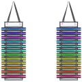 2X Vinyl Storage Rack, 12 Holes Vinyl Organizers Vinyl Roll Holder, for Vinyl Sheets/Heat Transfer Paper/Design Drawings. 