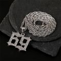 Women Men 69 Number Pendant Necklace Hip Hop Jewelry Style Gold Silver Color Rope Chain Statement Necklace S. 