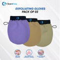 Exfoliating Gloves, Deep Cleansing Mitt for Smooth, Radiant Skin, Shower Bath Scrub Glove, All Dead Skin Cells, Stimulates Blood Flow for Youthful Glow, Dead Skin Remover & Blood Flow Stimulator by CleanEasy. 