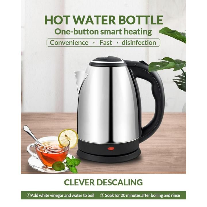 “2 L Stainless Steel Electric Kettle – Fast Boil, Auto Shut‑Off & Boil ...