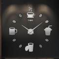 Modern DIY Wall Clock Stickers Frameless Non Ticking Decorative Bedroom. 