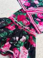 Baby dress Summer lawn printed 2pc frock for girls (Random Design). 