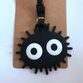 Spirited Away No Face cartoon PVC Keychain classic anime soft rubber luggage tag boarding pass bag tags hanging ornaments bags. 