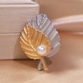 【HOT】 Vintage Brooches For Women Elegant Fashion Luxury Jewelry Botanical Flower Enamel Scarf Buckle Pearl Pin Temperament Accessories. 