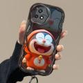 Case Cover For VIVO Y11 Y17S Y02S V27E V29E V25E V25 V27 V23 V15 V20 V21E V23E 4G Y73 Y15S Y15A Y17 S1 Pro cover Soft Silicone Keychain Wavy Texture Cartoon Cute 3D Doraemon Bracelet Camera Protective Bumber TPU Back Cover Cute Full Protection. 