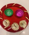 Mehndi Rasam Plate (Ring Style) (Red Color) / Rasm e Hina Plate / Mayoon Plate. 